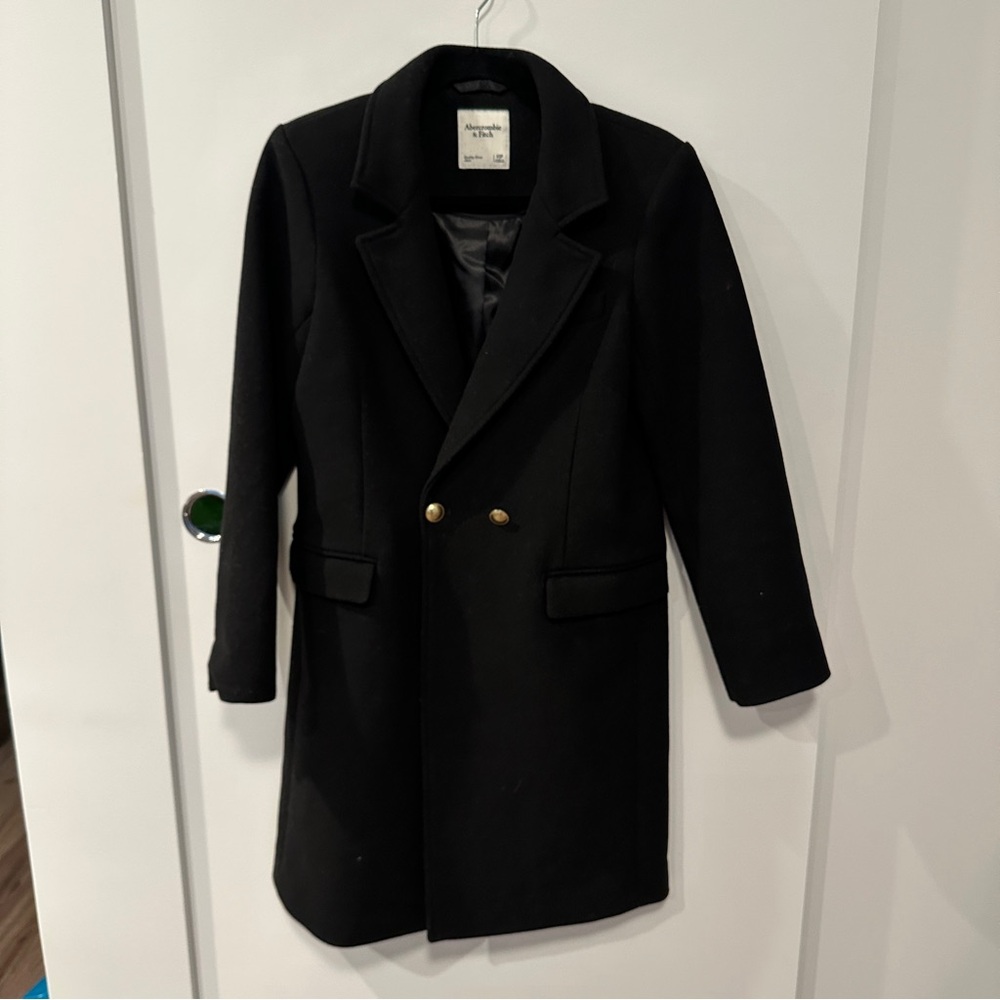 Abercrombie & Fitch Tailored Wool Blend Dad Coat